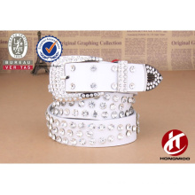 Sexy girl's pin buckle leather rhinestone belt as decorate belt for dress